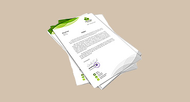 Letterhead printing in arcot